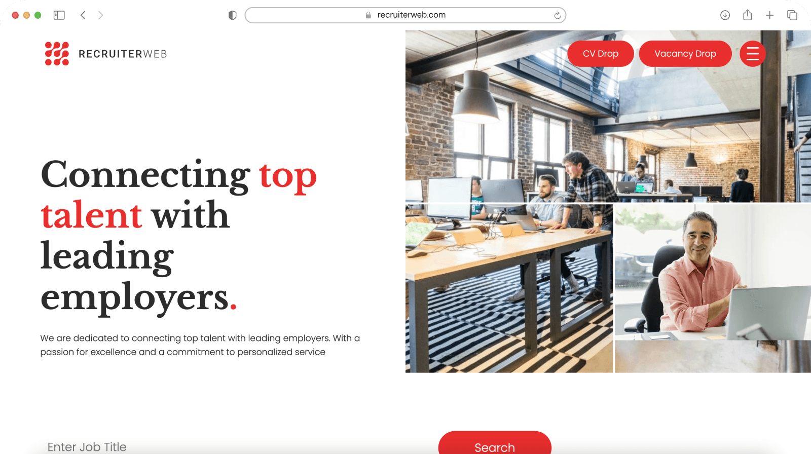 recruitment website design example recruitment website design example