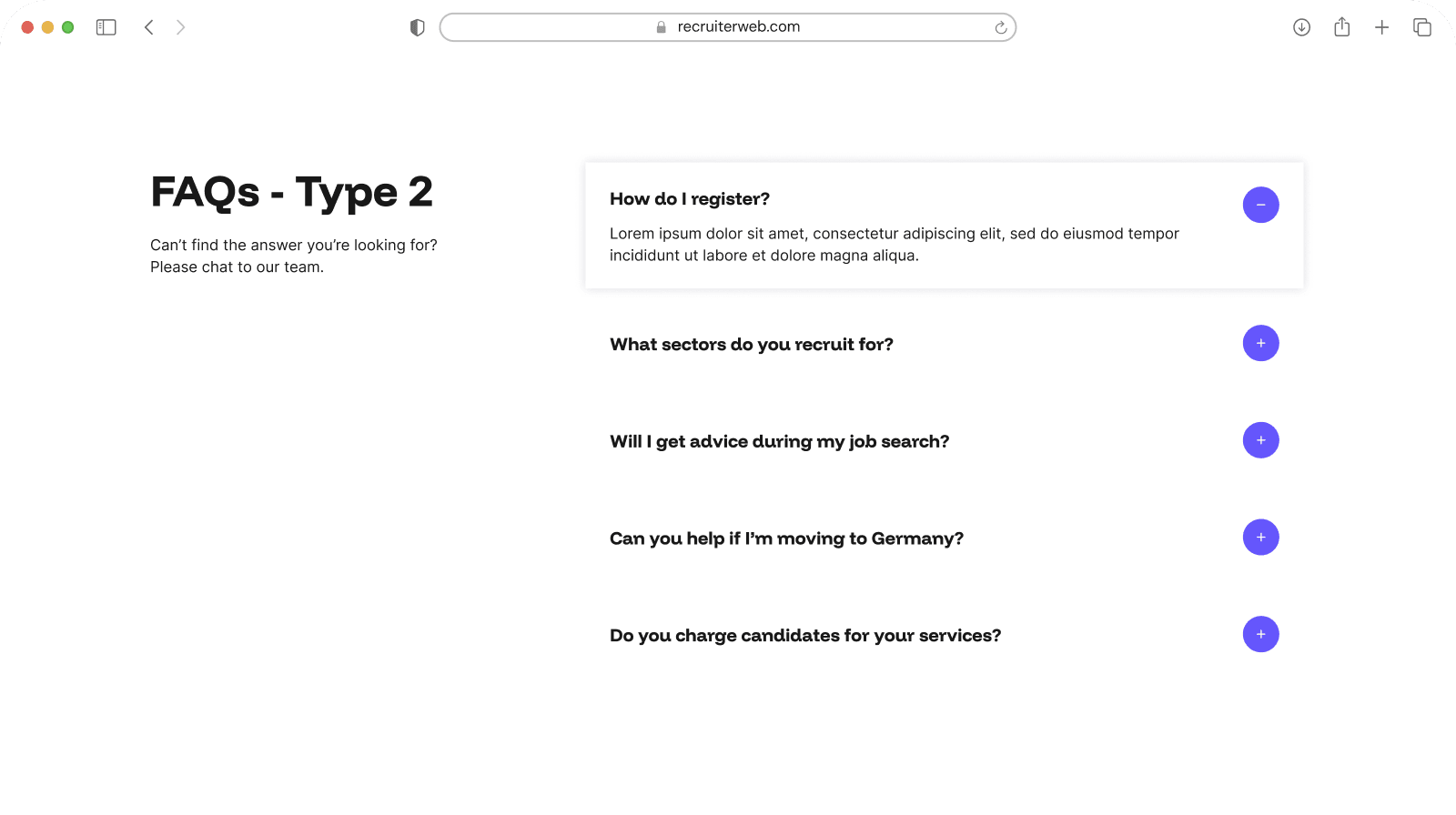 FAQs - Type 2