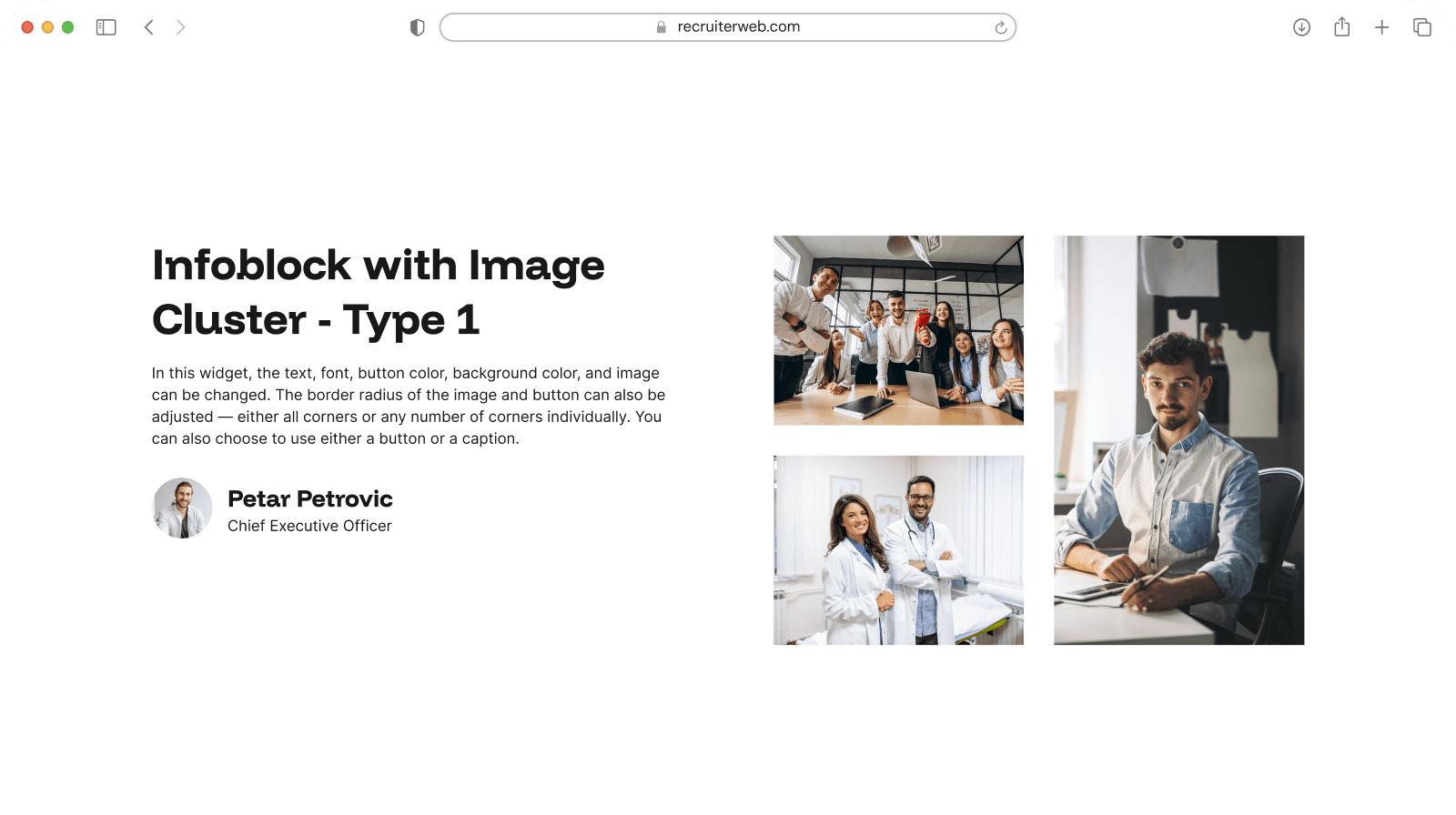 Infoblock with Image Cluster - Type 1