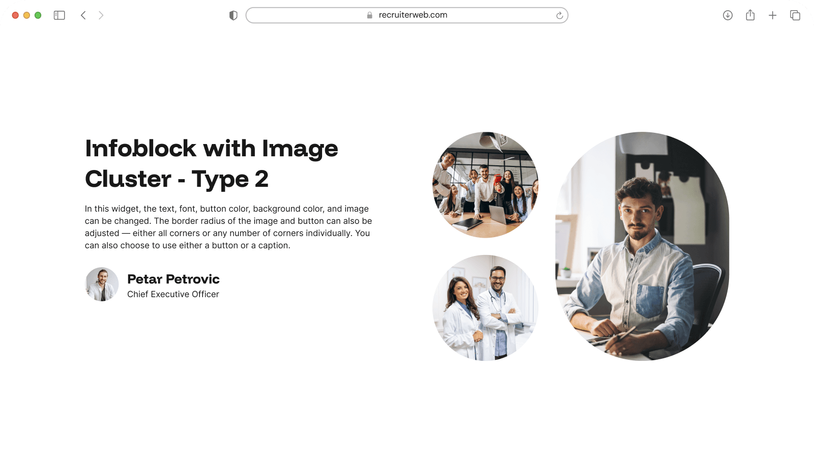 Infoblock with Image Cluster - Type 2