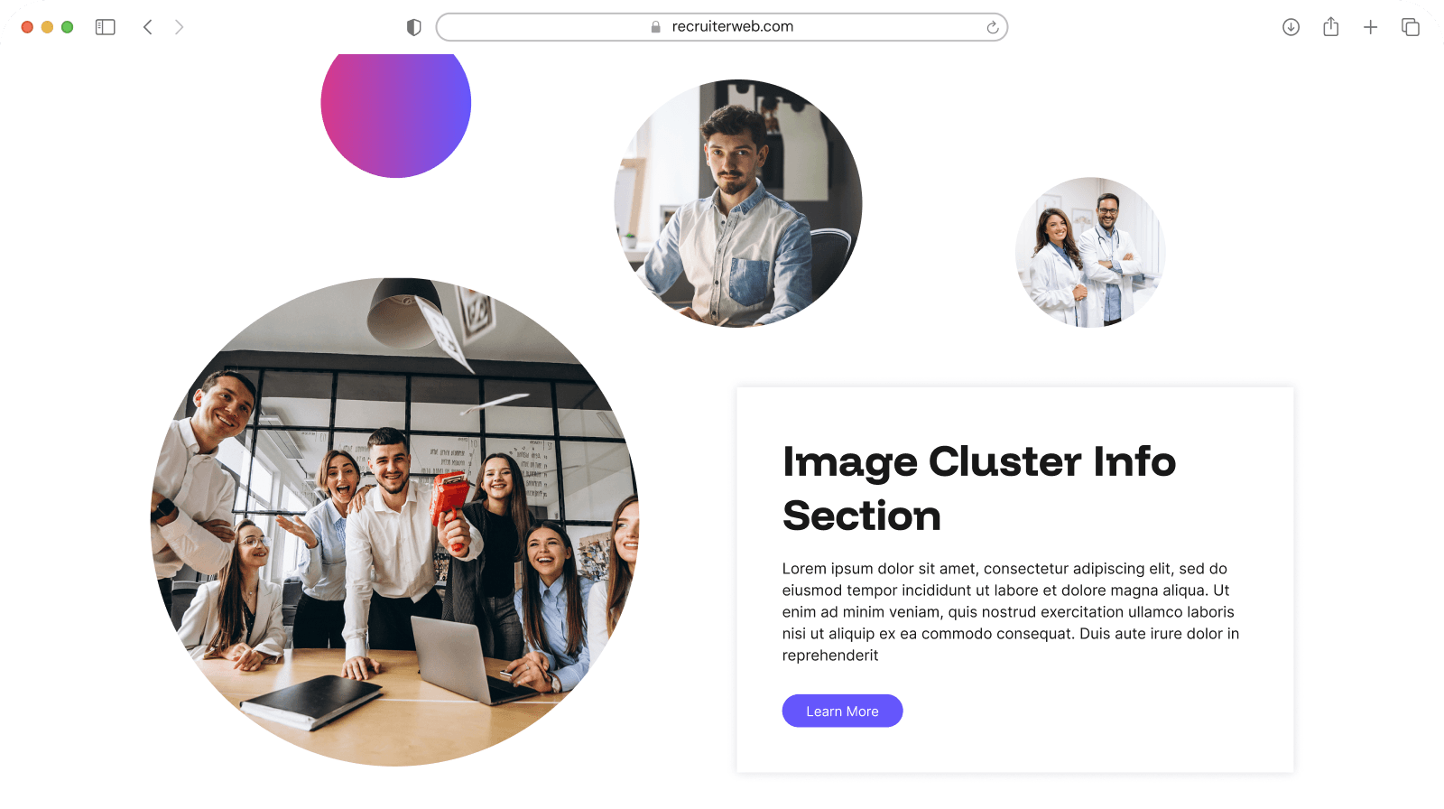 Image Cluster Info Section