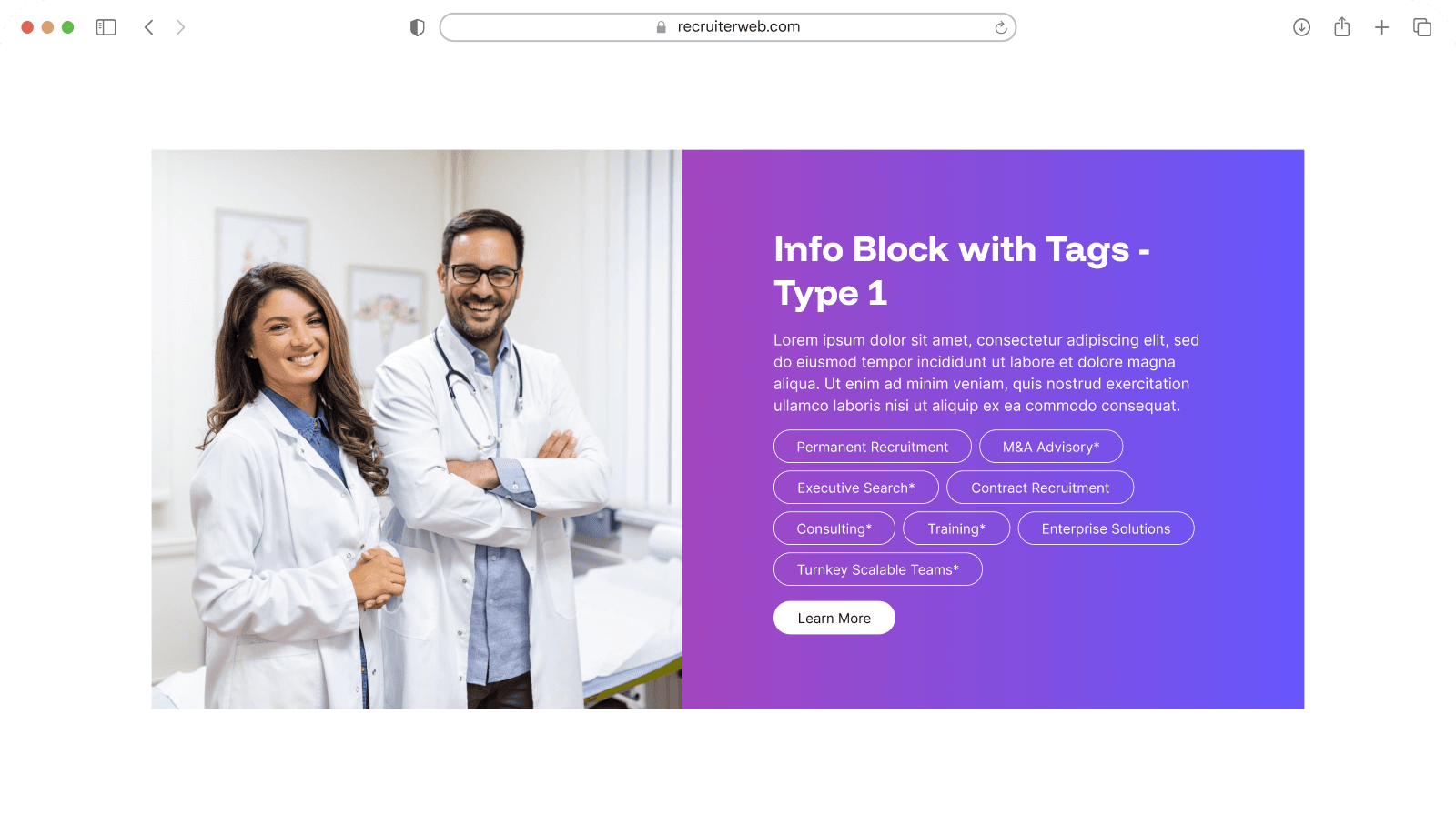 Info Block with Tags - Type 1