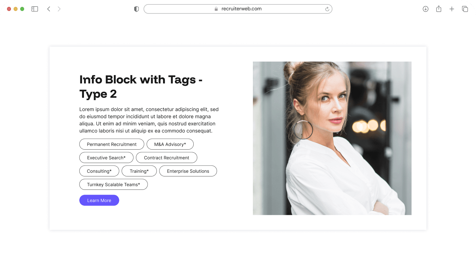 Info Block with Tags - Type 2