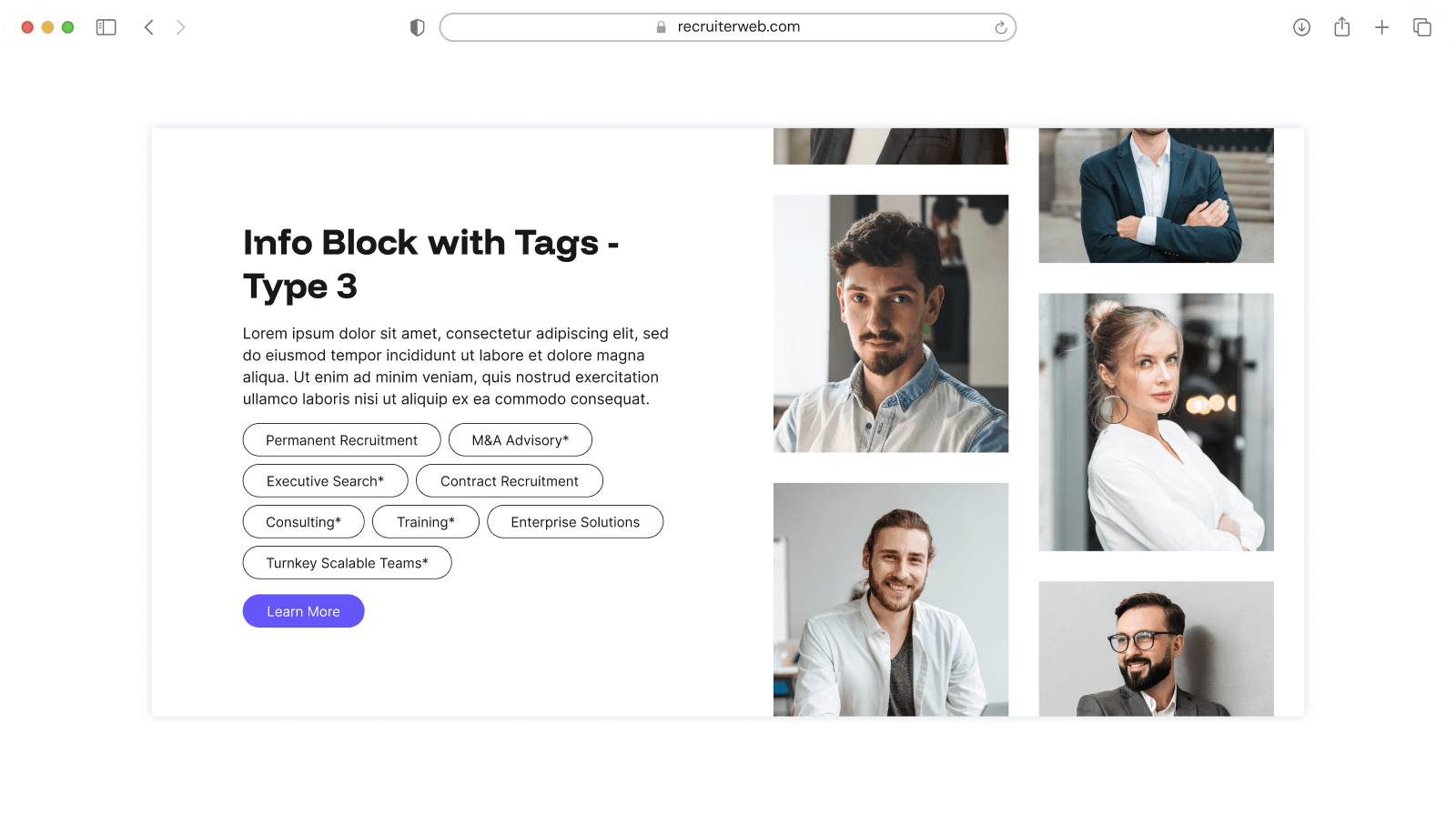 Info Block with Tags - Type 3