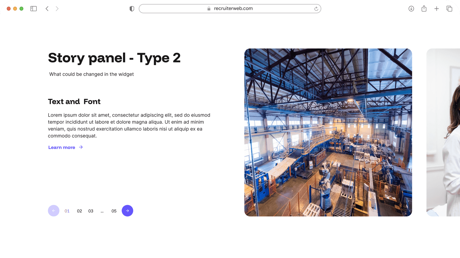 Story panel - Type 2