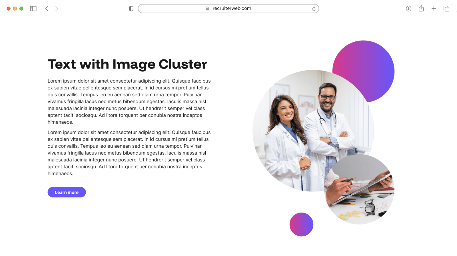 Text with Image Cluster