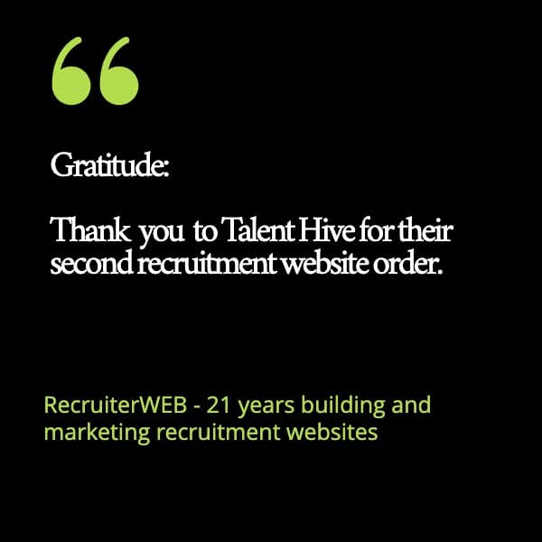 Gratitude: Thank you to Talent Hive